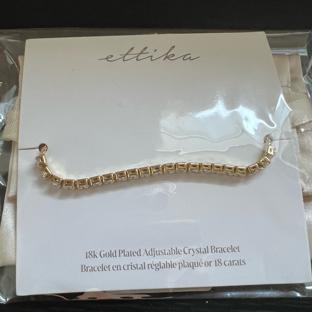 Ettika Gold Plated Crystal Bracelet